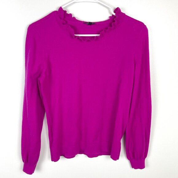 Talbots Pink Fuchsia Hot Pink Wool Blend Sweater Size SMALL - Picture 2 of 5